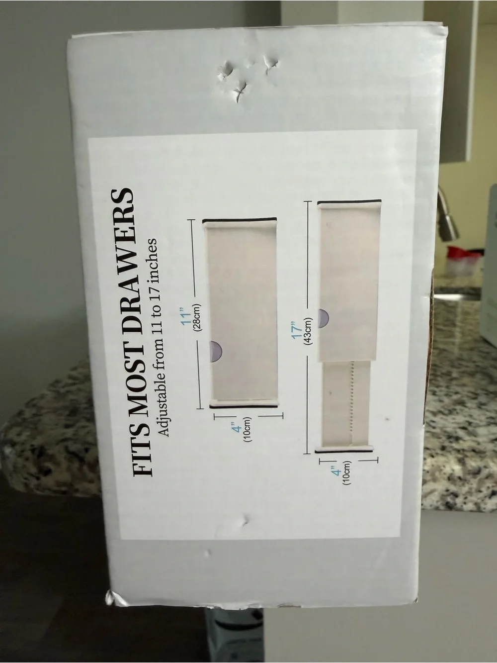 Onyx Beige Expandable Drawer Dividers - Set of 5